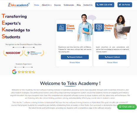 Teks Academy — Website, LMS, ERP Tool, Digital Marketing & Mobile Application